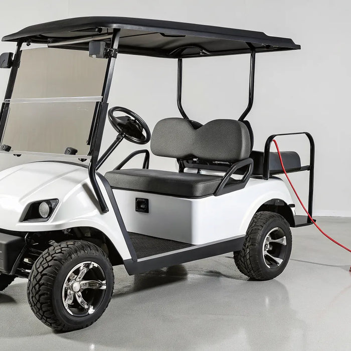 What to look for when buying a used electric golf cart, including the battery and charger.