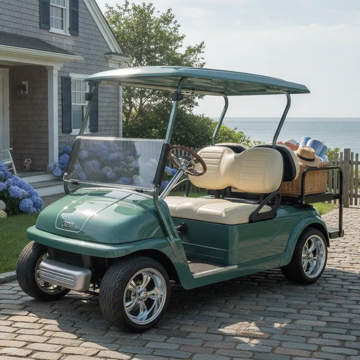 Personalized Club Car golf cart for a New England buyer