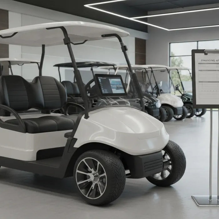New England buyer reviewing golf cart financing options