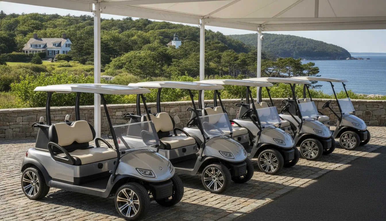 Golf carts for sale at a c2 Vehicles New England location