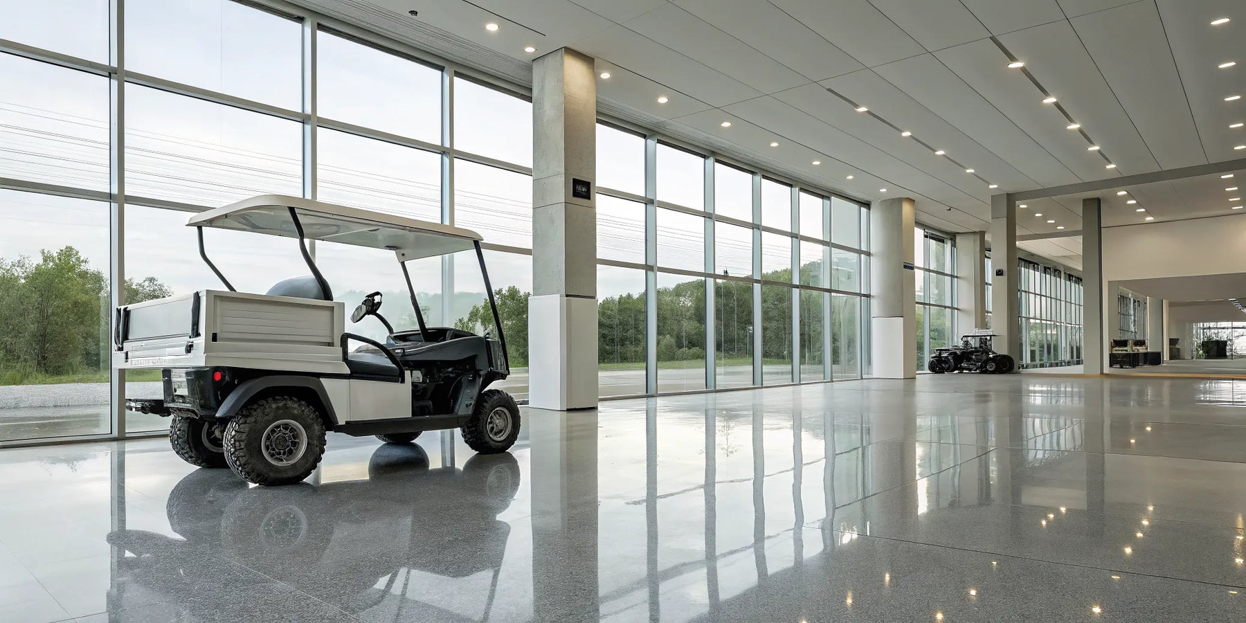 A used gas utility golf cart with a heavy-duty dump bed for sale.