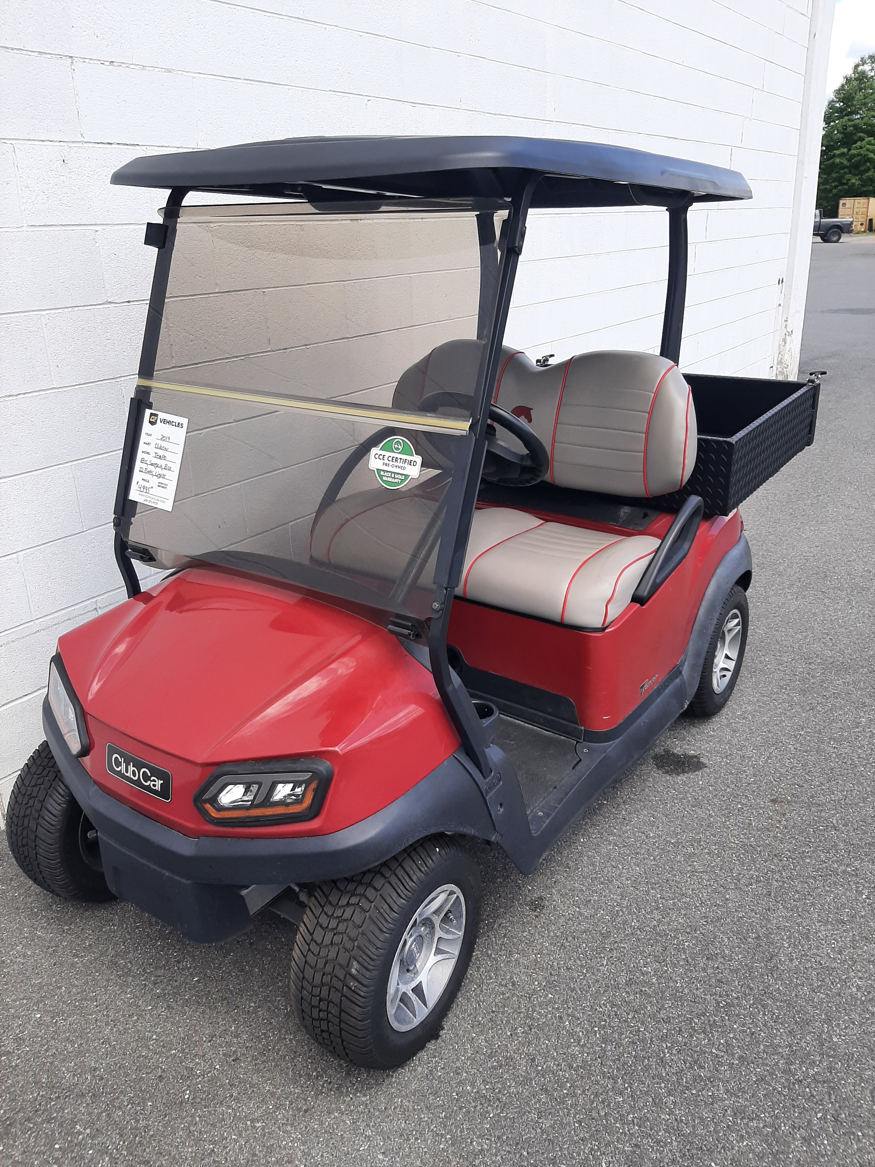 Used 2019 Club Car Tempo Flooded Lead Acid Two Passenger Passengers