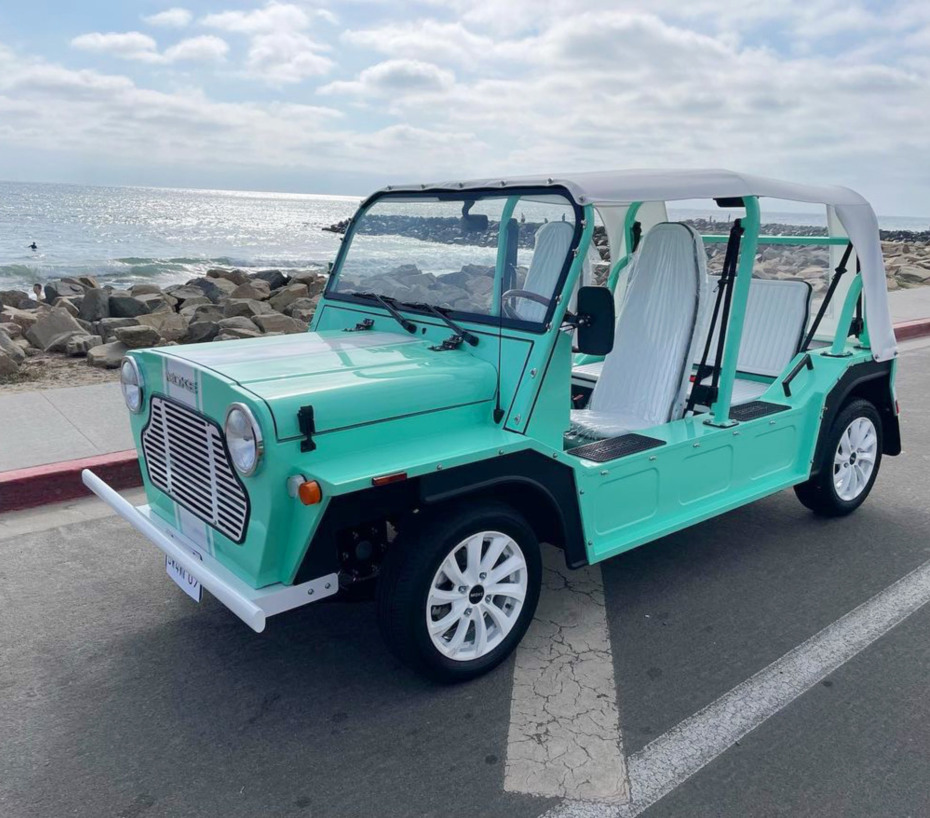 Pre-Order 2025 Moke America eMOKE Lithium Four Passenger Mint Green