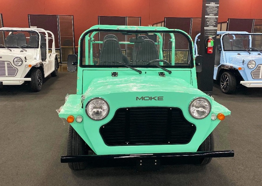 Pre-Order 2025 Moke America eMOKE Lithium Four Passenger Mint Green