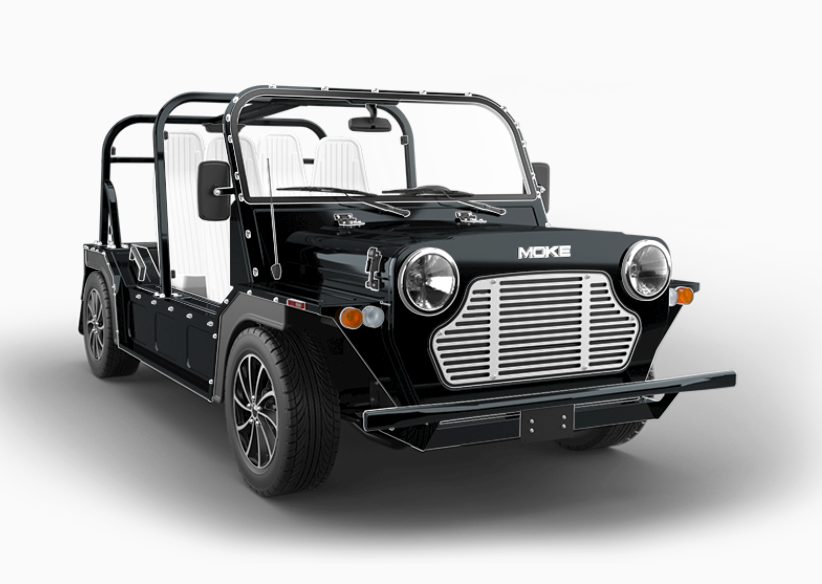 Pre-Order 2025 Moke America eMOKE Lithium Four Passenger Black