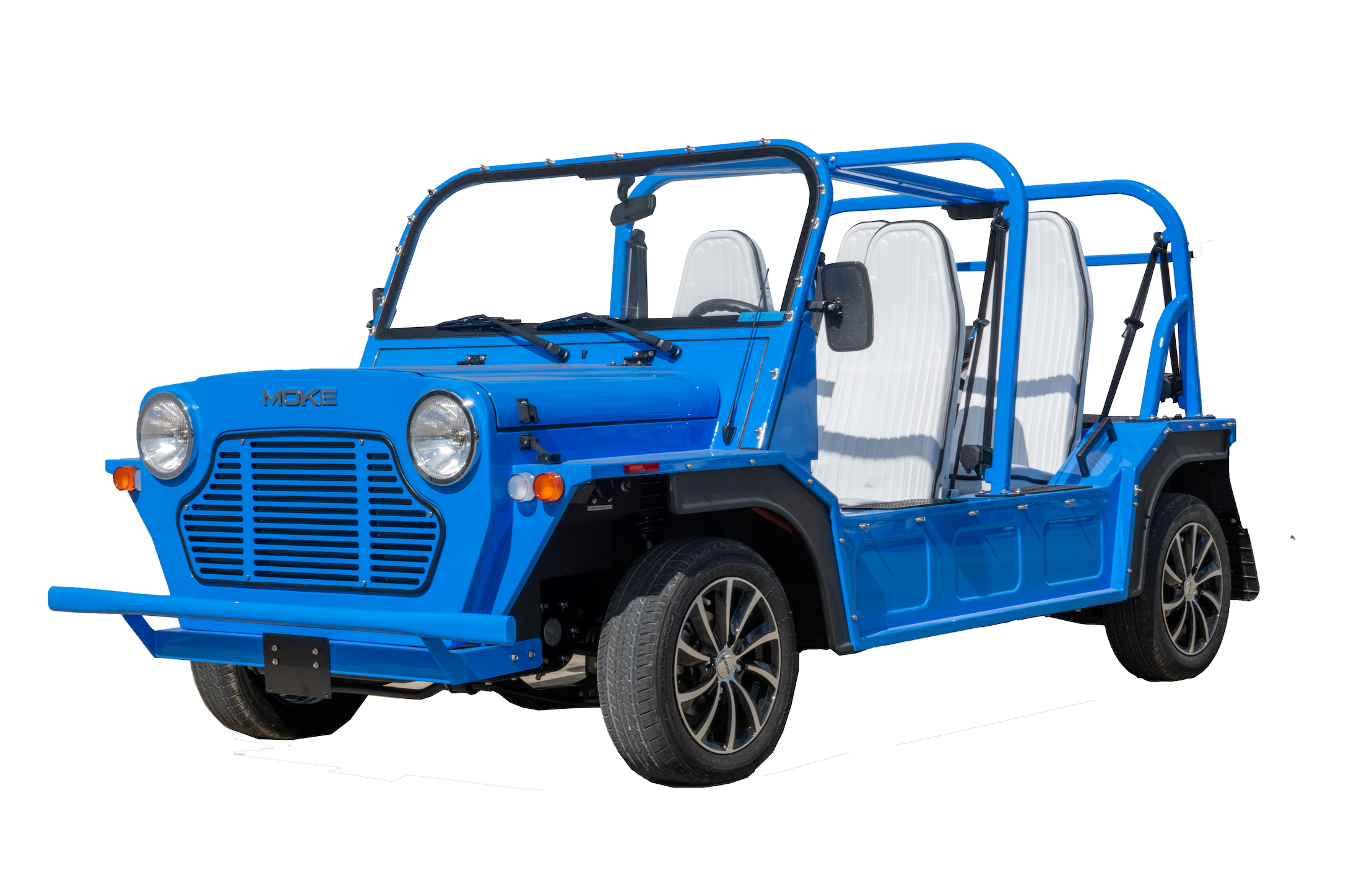 Pre-Order 2025 Moke America eMOKE Lithium Four Passenger Cobalt Blue