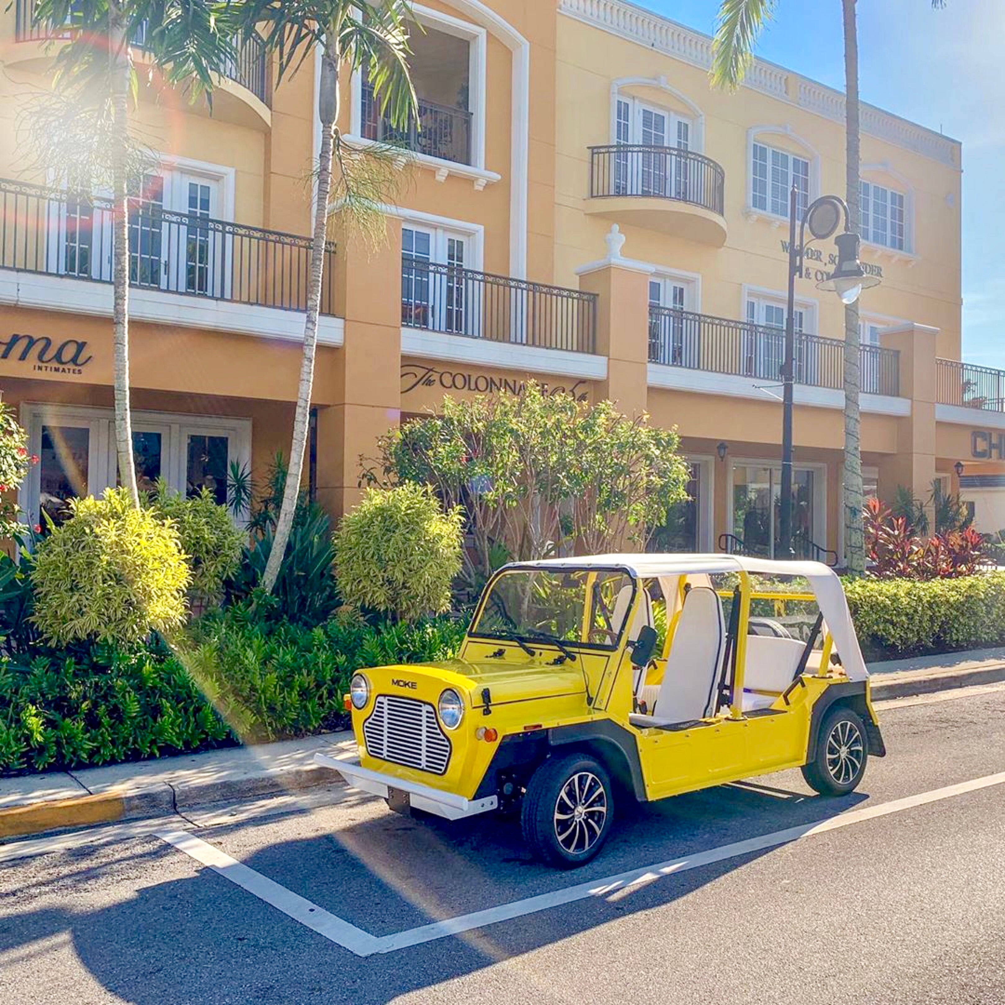 Pre-Order 2025 Moke America eMOKE Lithium Four Passenger Yellow